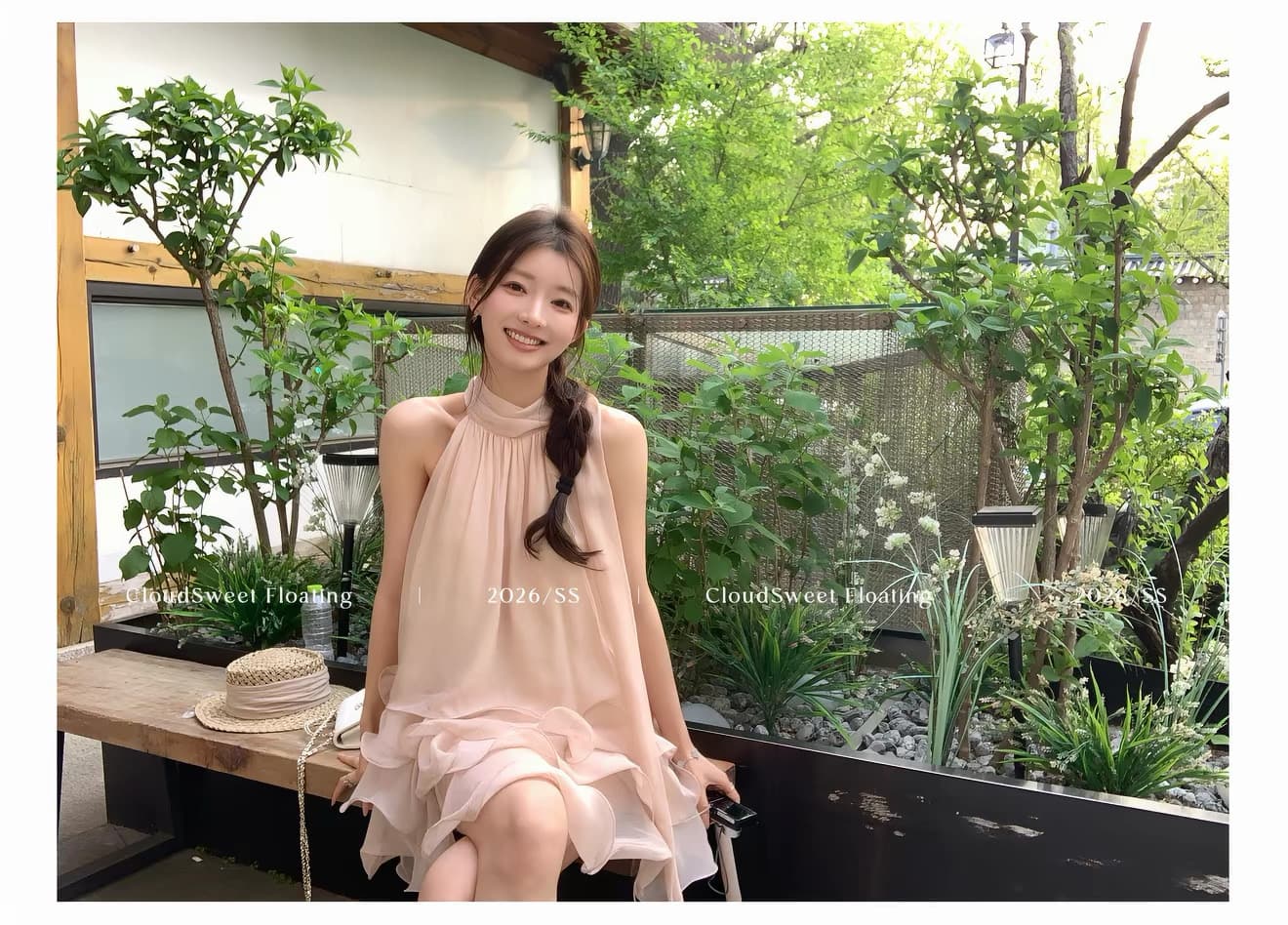 cloudsweet 흰 구름 달콤한 릴리 오브 더 밸리 여름 머리말 분위기 센스 핑크색 행침 목 드레스 민소매 쇼트 스타일 케이크 드레스 상세 이미지 53