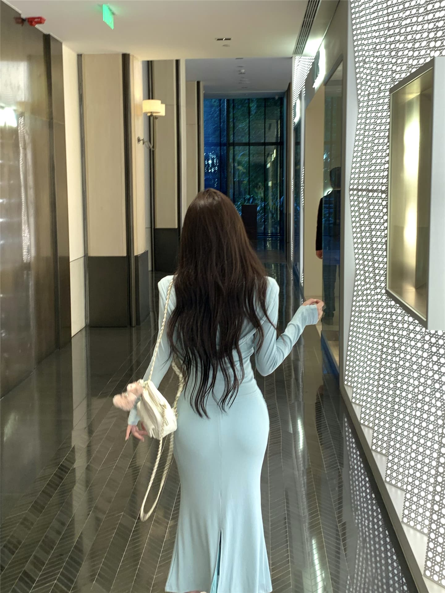 실사 이른 가을 소다 세트 모자 포함 재킷 허리 수축 긴팔 오픈 가디건 슬립 레이스 점프 슈트 롱 스커트 여성 상세 이미지 9