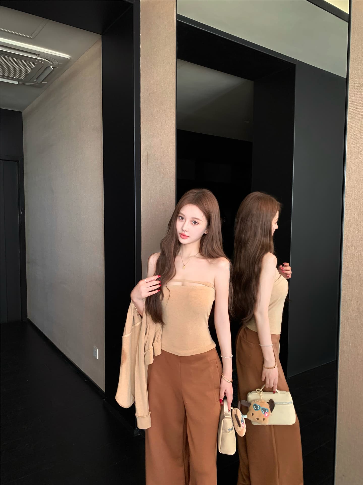실사 인사이드 가져 가라. 조끼 후드 재킷 세트 공기 바지 캐주얼 바지 3종 세트 상세 이미지 9
