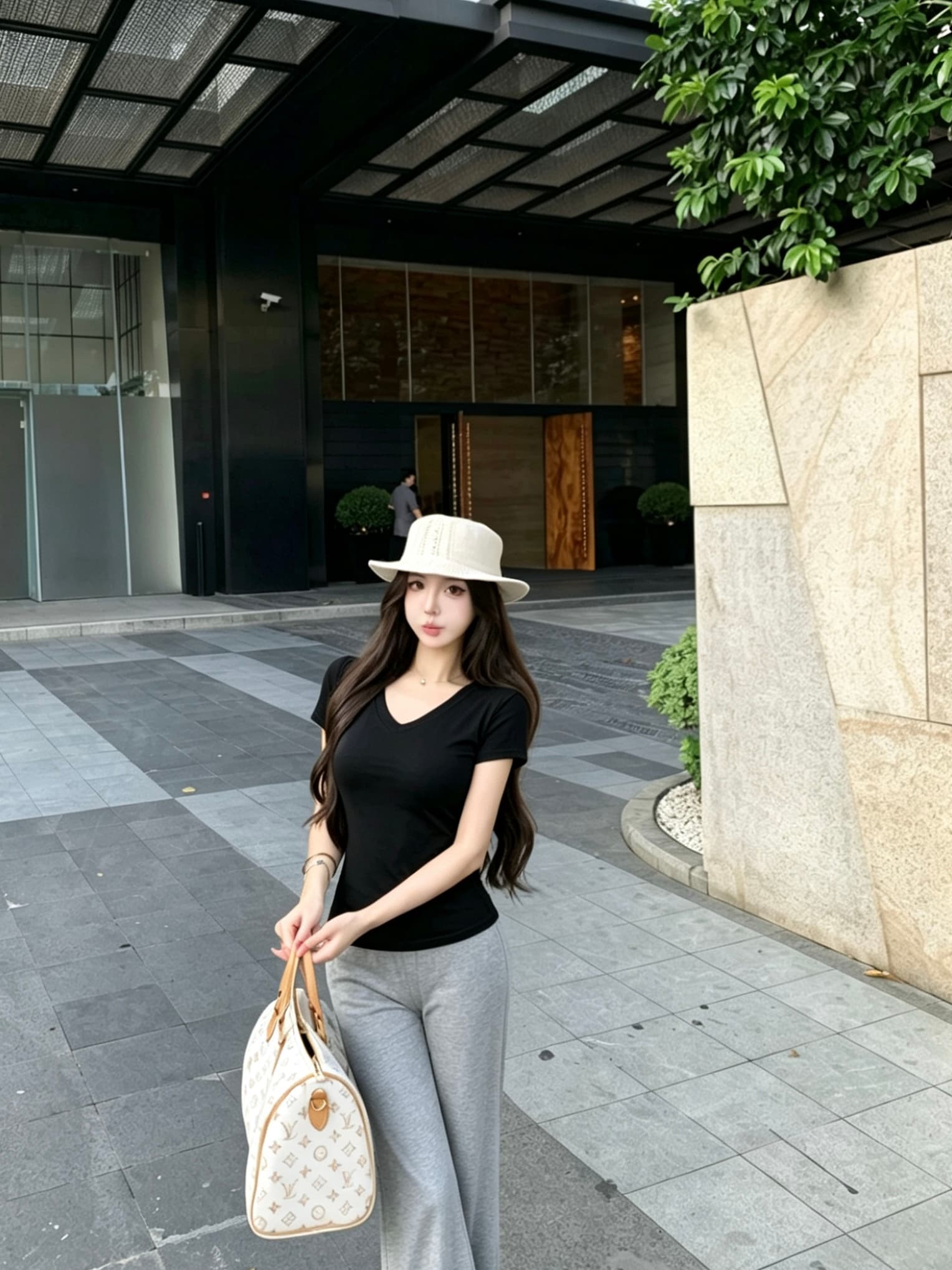 실사 순수한 욕망 산소 티셔츠 반팔 맨위 슬림해 보이는 품격 부츠컷 바지 투피스 세트 상세 이미지 30
