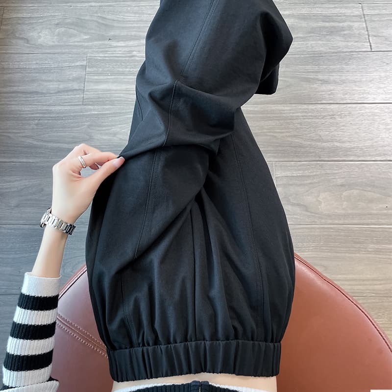 실사 와이드 레그 팬츠 아이들 봄 가을 새로운 루즈핏 도루 센스 스트레이트 9 포인트 캐주얼 질감 센스 워크웨어 무 긴 바지 이미지 4