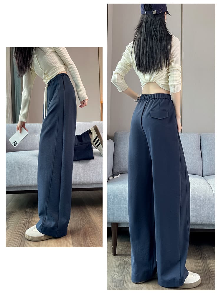 실사 낫 바지 와이드 레그 팬츠 가을 지방 mm 슬림해 보이는 바나나 캐주얼 9 포인트 할란 아빠 배 모양 몸 바지 상세 이미지 20