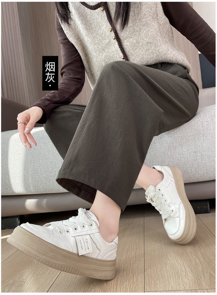 실사 2026 새로운 바지 코디 마틴 부츠 가을 작은 키 8 점 와이드 레그 팬츠 루즈핏 9 포인트 스트레이트 팬츠 상세 이미지 21