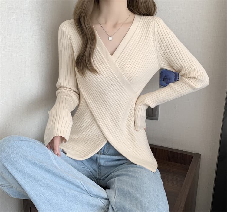 빅 사이즈 여성 의류 스웨터 여자 몸매 가꾸기 가을 겨울 새로운 지방 mm 두꺼운 슬림해 보이는 허리 수축 디자인 센스 니트 스웨터 여성 상세 이미지 21