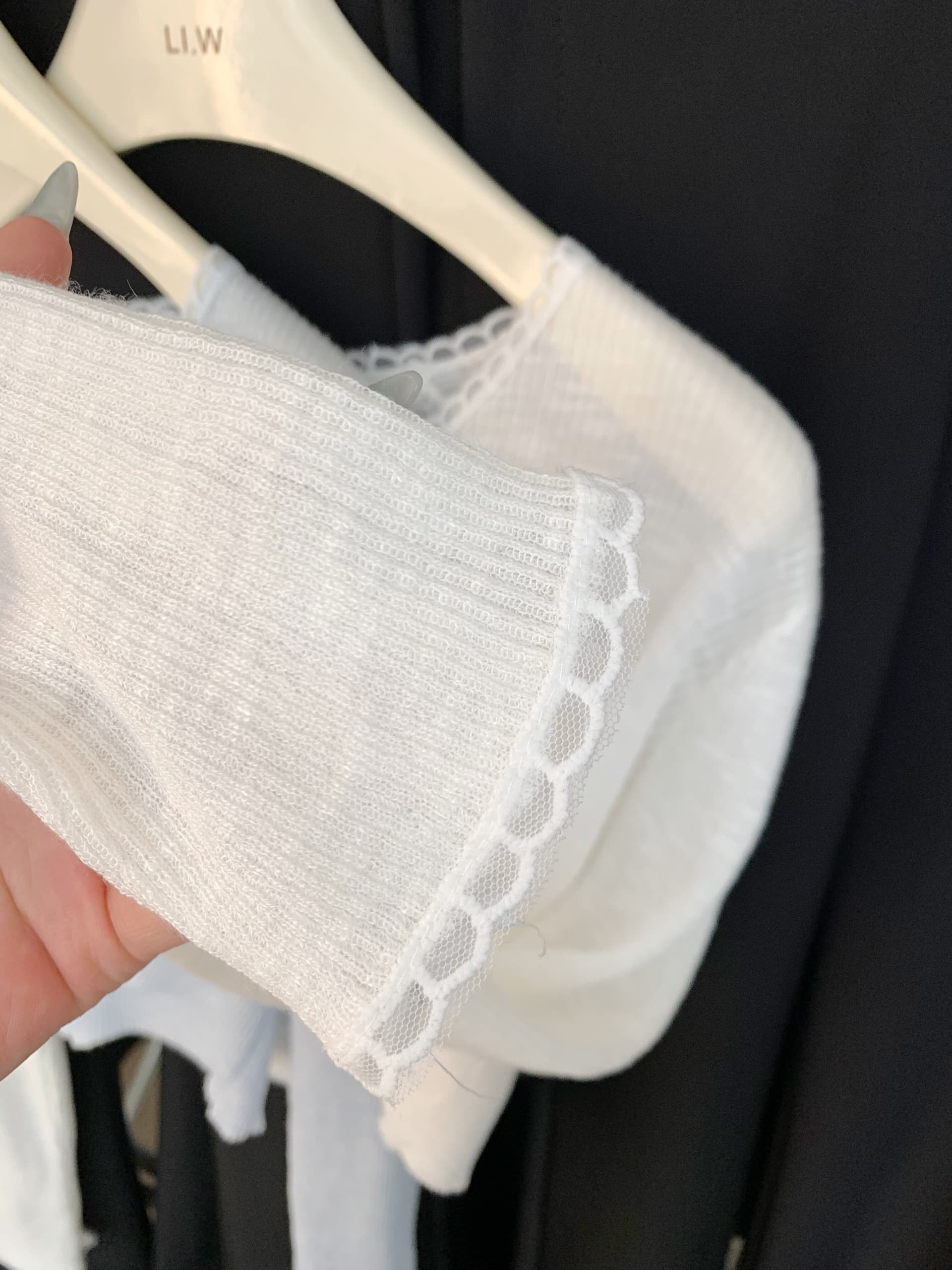 baby 가볍게 파란색 얼음 실크 자외선 차단 의류 오픈 가디건 여성 여름 얇은 스타일 쇼트 스타일 V넥 니트 맨위 숄 외부 가져 가라. 상세 이미지 9