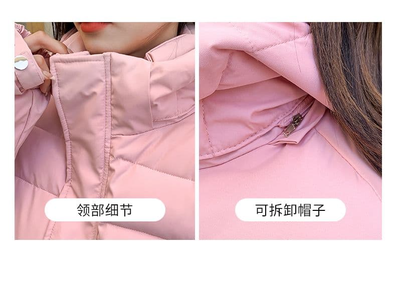 실사 미들 플레이 바람 면 의류 수 있습니다. 철거 모자 캐주얼 남녀 웨어러블 미니멀리즘 루즈핏 종류 후드 다운 재킷 상세 이미지 12