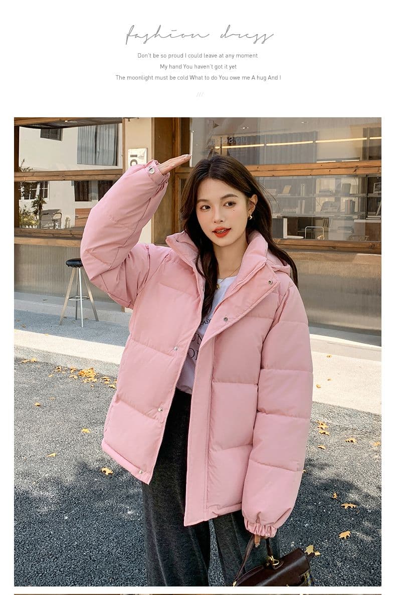 실사 미들 플레이 바람 면 의류 수 있습니다. 철거 모자 캐주얼 남녀 웨어러블 미니멀리즘 루즈핏 종류 후드 다운 재킷 상세 이미지 16
