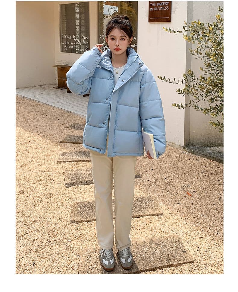 실사 미들 플레이 바람 면 의류 수 있습니다. 철거 모자 캐주얼 남녀 웨어러블 미니멀리즘 루즈핏 종류 후드 다운 재킷 상세 이미지 29