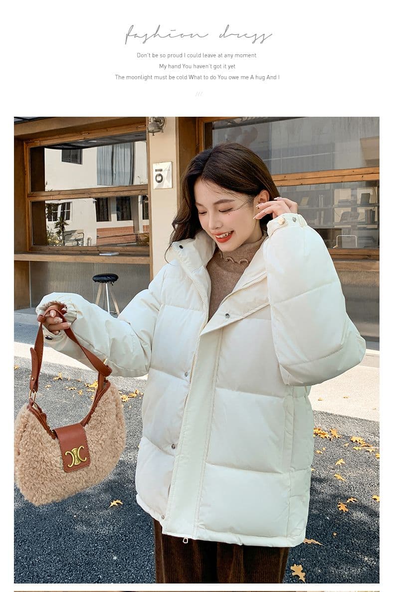 실사 미들 플레이 바람 면 의류 수 있습니다. 철거 모자 캐주얼 남녀 웨어러블 미니멀리즘 루즈핏 종류 후드 다운 재킷 상세 이미지 40