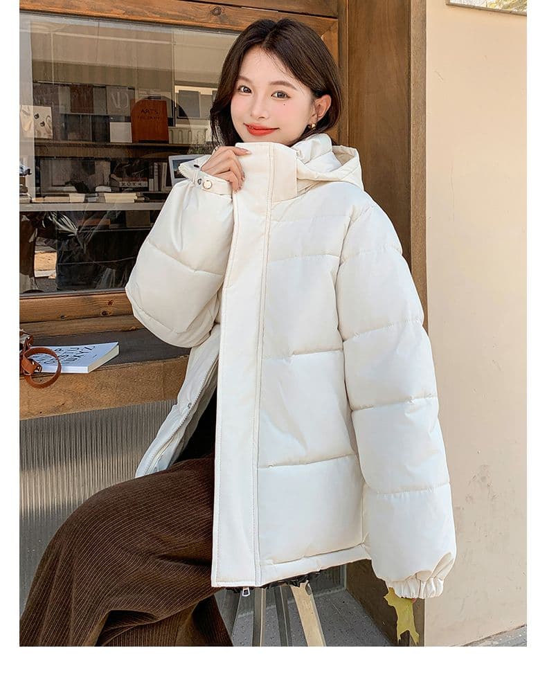 실사 미들 플레이 바람 면 의류 수 있습니다. 철거 모자 캐주얼 남녀 웨어러블 미니멀리즘 루즈핏 종류 후드 다운 재킷 상세 이미지 41