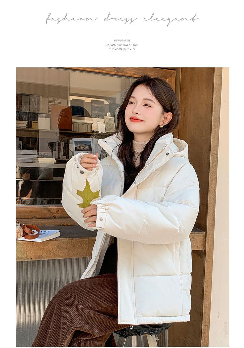 실사 미들 플레이 바람 면 의류 수 있습니다. 철거 모자 캐주얼 남녀 웨어러블 미니멀리즘 루즈핏 종류 후드 다운 재킷 상세 이미지 44