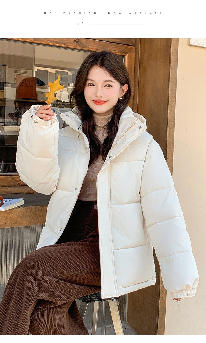 실사 미들 플레이 바람 면 의류 수 있습니다. 철거 모자 캐주얼 남녀 웨어러블 미니멀리즘 루즈핏 종류 후드 다운 재킷 상세 이미지 46
