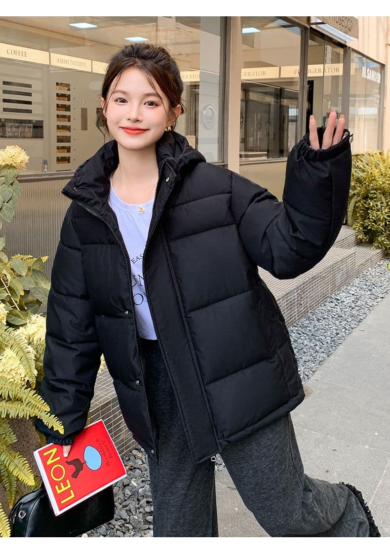 실사 미들 플레이 바람 면 의류 수 있습니다. 철거 모자 캐주얼 남녀 웨어러블 미니멀리즘 루즈핏 종류 후드 다운 재킷 상세 이미지 55