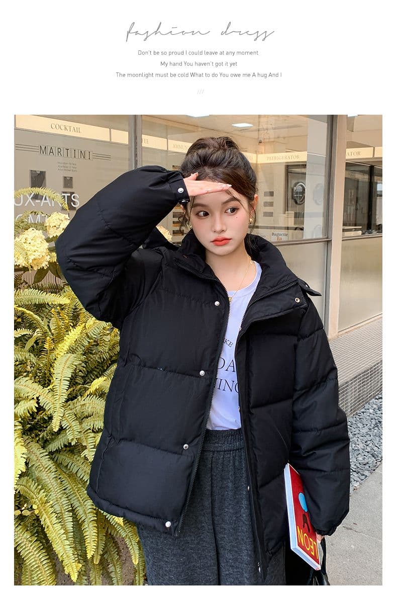 실사 미들 플레이 바람 면 의류 수 있습니다. 철거 모자 캐주얼 남녀 웨어러블 미니멀리즘 루즈핏 종류 후드 다운 재킷 상세 이미지 56