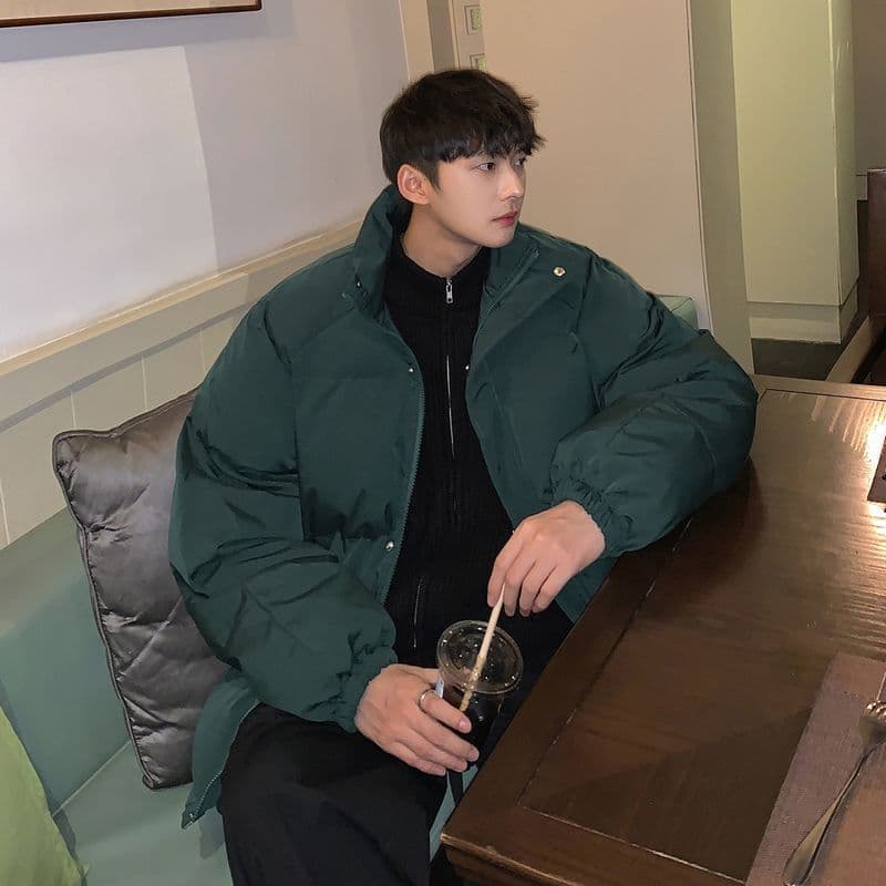 주황색 서브 트리 어디 삽입 어깨 소매 스탠드 칼라 면 의류 두꺼움 여성 코트 겨울 루즈핏 단색 면 옷 상세 이미지 13