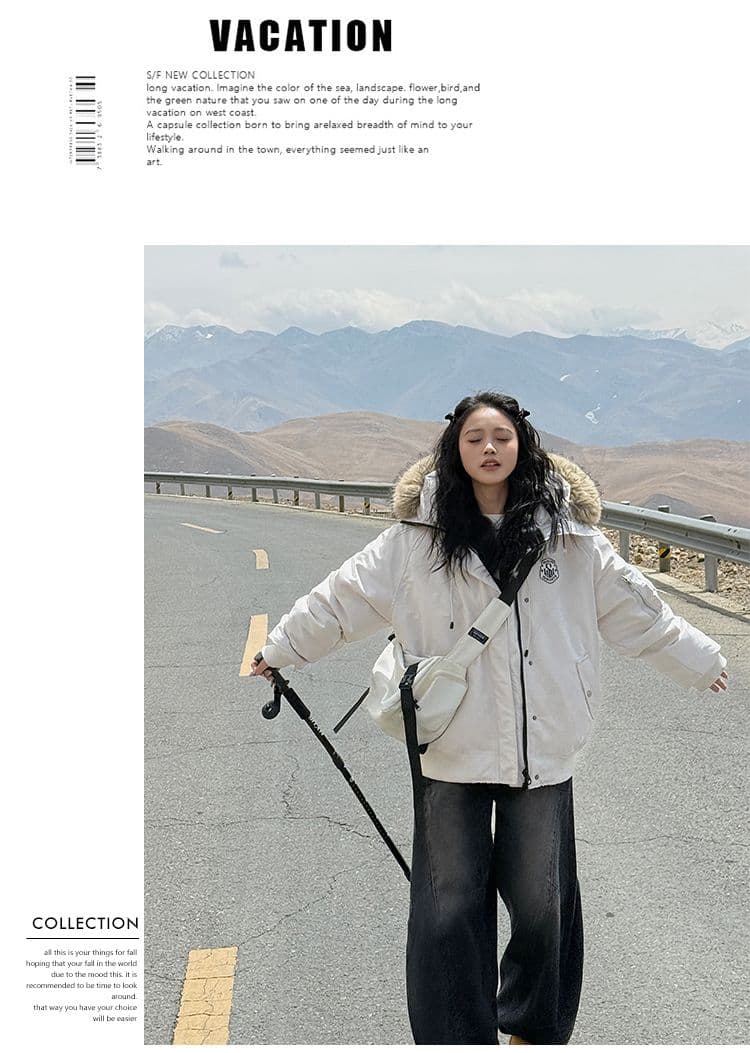 실사 면 의류 여성 면 옷 2025 년 겨울 새로운 ins 큰 모피 칼라 한국 스타일 트렌디 목화 진딧물 재킷 트렌디 상세 이미지 15