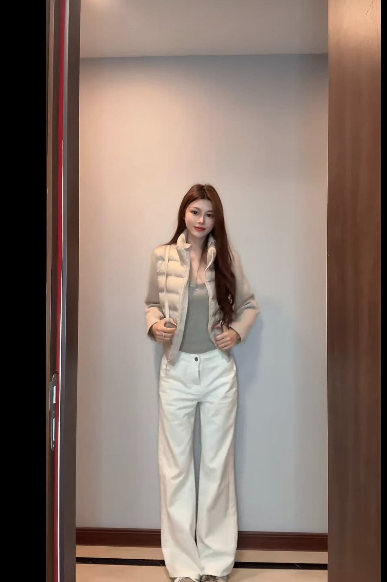 경량 아래 면화 의류 패치워크 후드티 여성 스탠드 칼라 가을 겨울 패션 고급 미니멀리즘 재킷 트렌디 상세 이미지 10