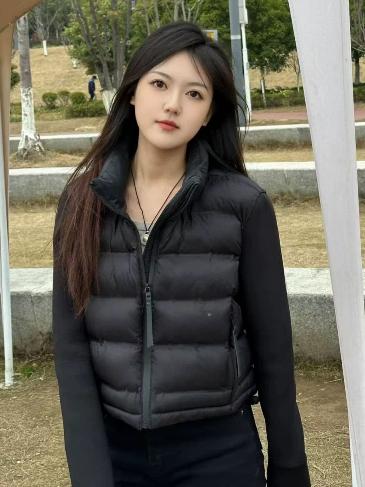경량 아래 면화 의류 패치워크 후드티 여성 스탠드 칼라 가을 겨울 패션 고급 미니멀리즘 재킷 트렌디 상세 이미지 22