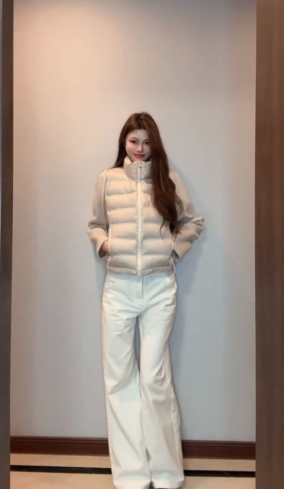 경량 아래 면화 의류 패치워크 후드티 여성 스탠드 칼라 가을 겨울 패션 고급 미니멀리즘 재킷 트렌디 상세 이미지 34