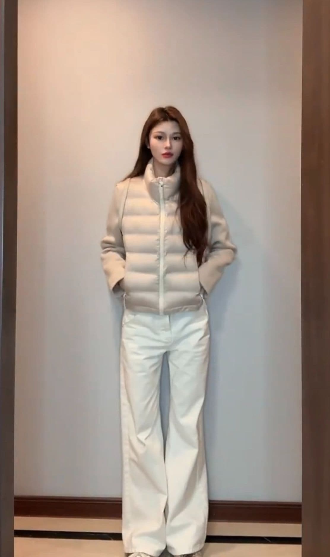 경량 아래 면화 의류 패치워크 후드티 여성 스탠드 칼라 가을 겨울 패션 고급 미니멀리즘 재킷 트렌디 상세 이미지 36