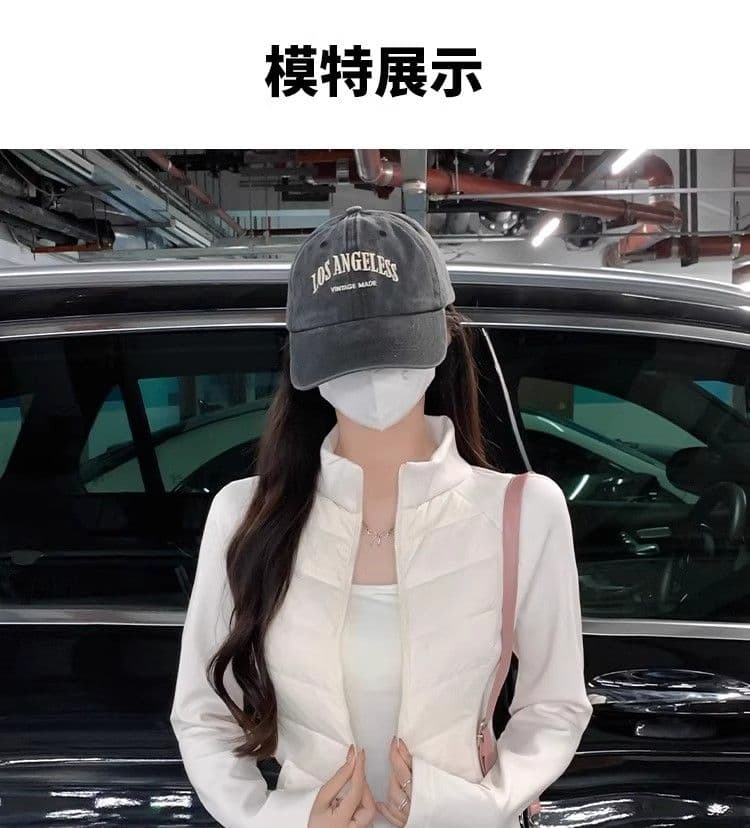 2025 가을과 겨울 얇고 가벼운 면 의류 여성 내피 요가 스탠드 칼라 가을 에디션 몸매 가꾸기 패션 보온 패치워크 두꺼움 여성 코트 상세 이미지 2