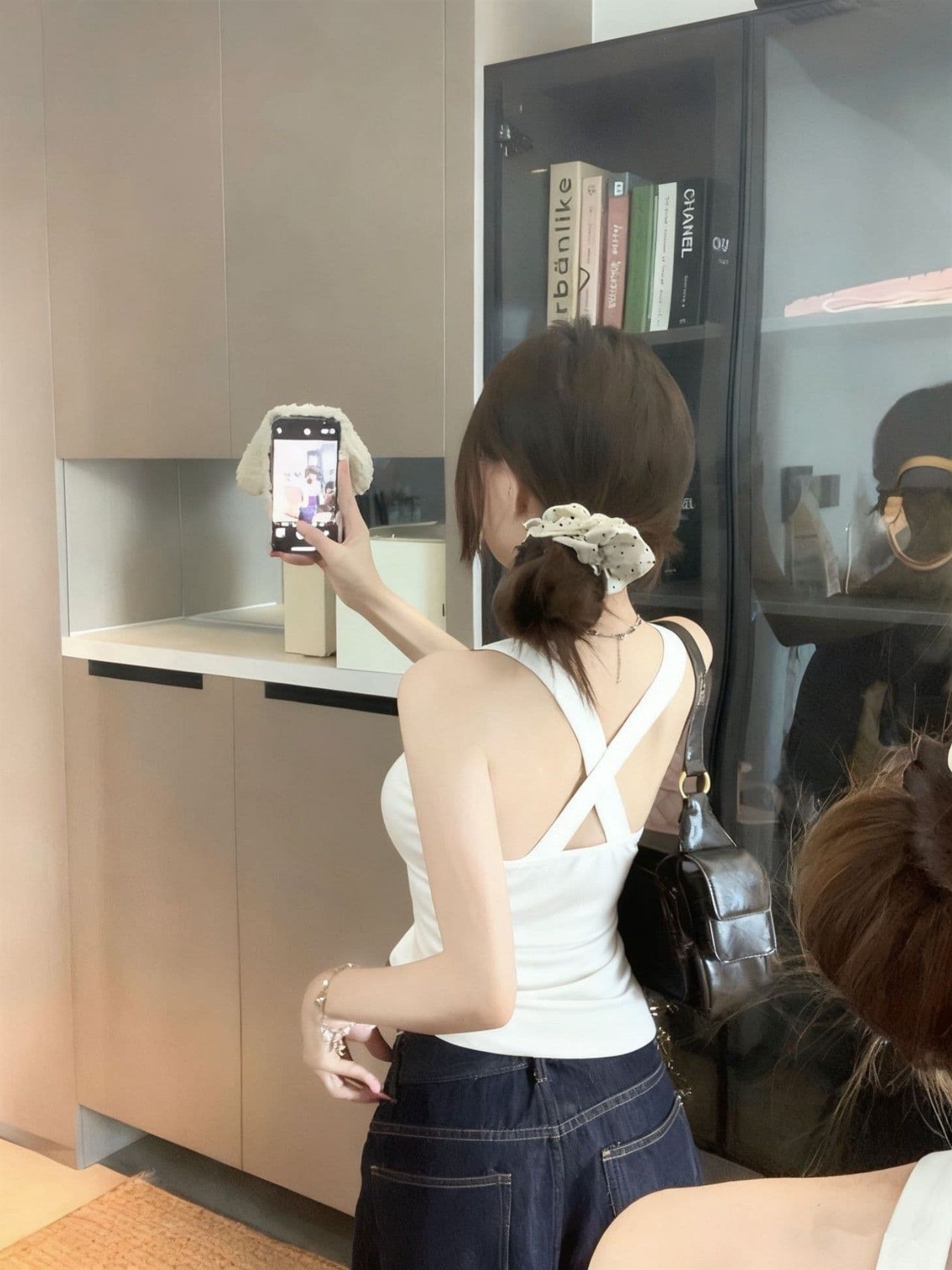 아메리칸 순수한 욕망 섹시함 V넥 비틀림 캐미솔 여름 허리 수축 슬림해 보이는 외출용 다용도 민소매 핫걸 맨위 상세 이미지 18