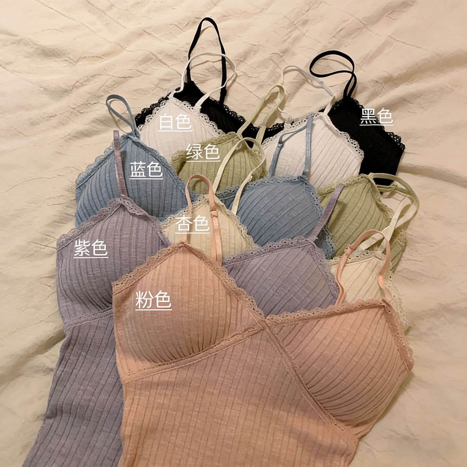 섹시함 레이스 작은 슬링 조끼 여름 여성 슬림해 보이는 외출용 민소매 아름다움 뒤로 핫걸 만나는 맨위 이미지 4