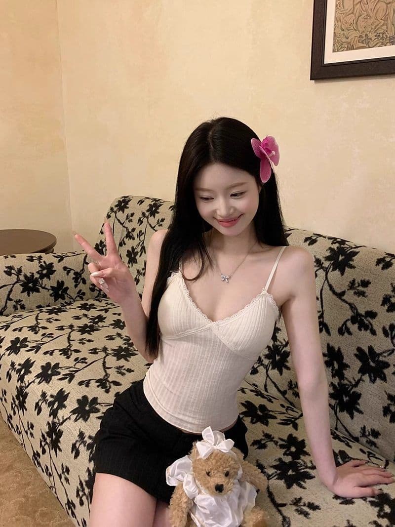 섹시함 레이스 작은 슬링 조끼 여름 여성 슬림해 보이는 외출용 민소매 아름다움 뒤로 핫걸 만나는 맨위 상세 이미지 13