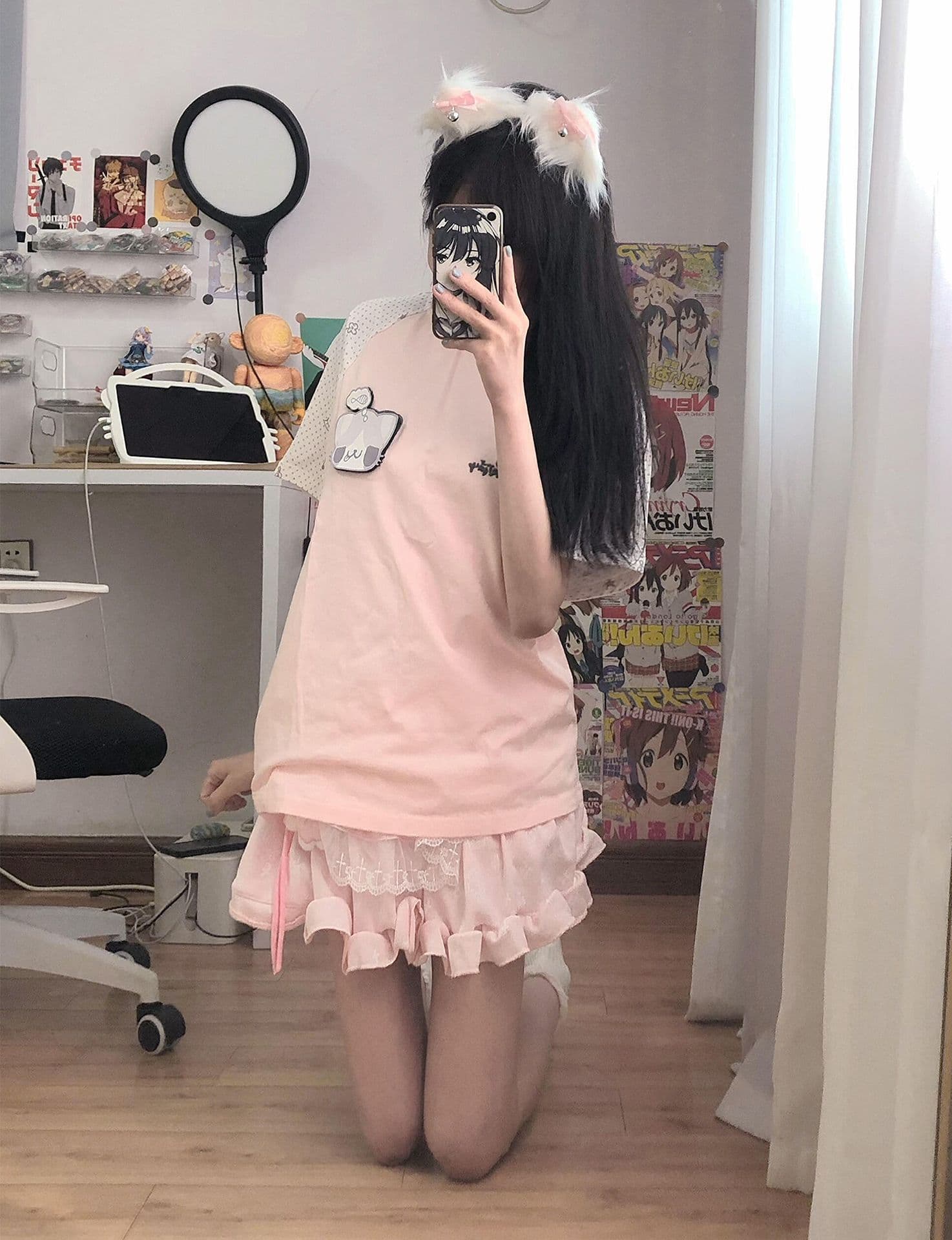 자수 원본 마술 막대기 19 지점 220 그램 순면 반팔 티셔츠 여성 상세 이미지 12