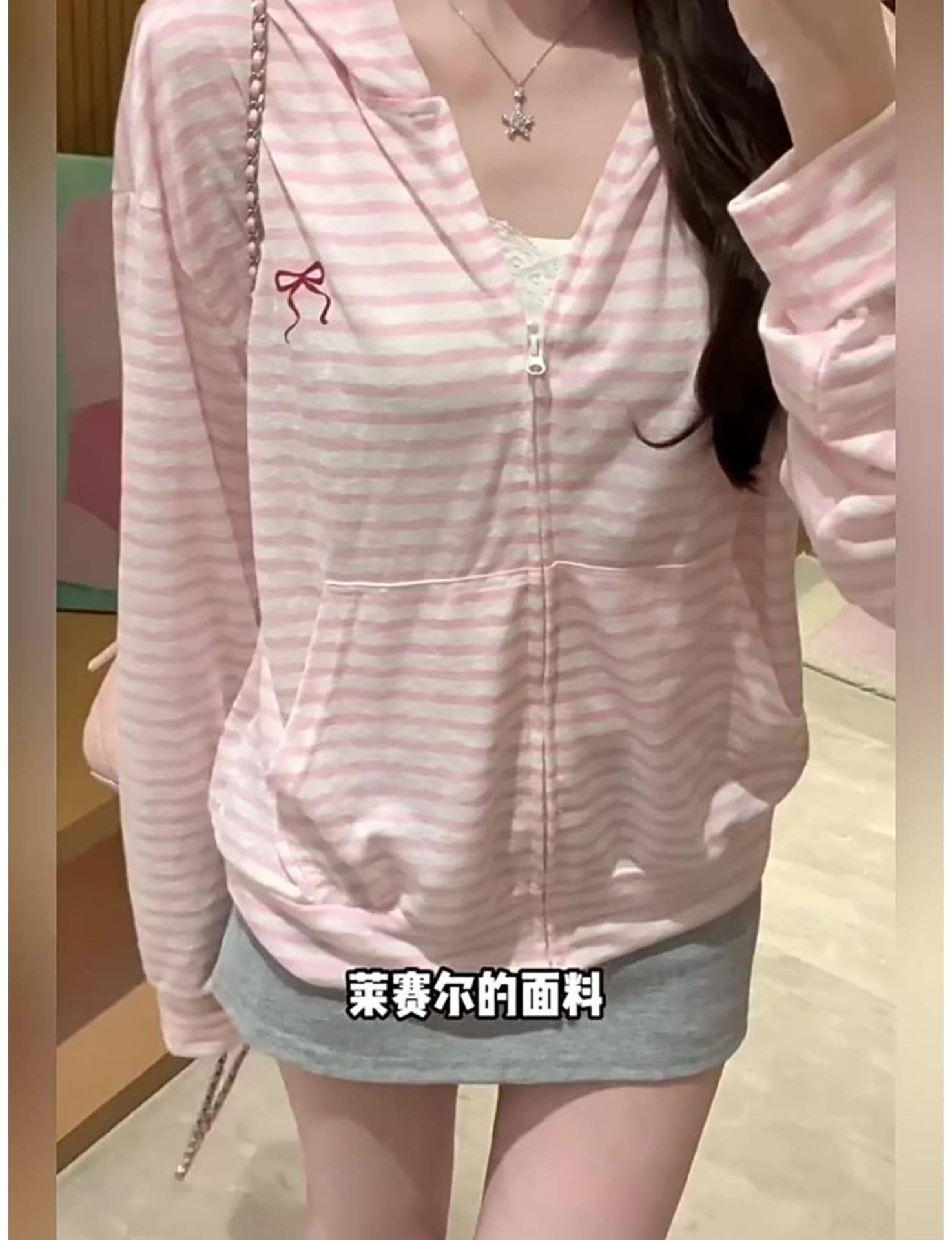원본 솜씨 자수 이중층 모자 광저우 라이 경기 서울 원단 후드 자외선 차단 블라우스 여성 상세 이미지 4