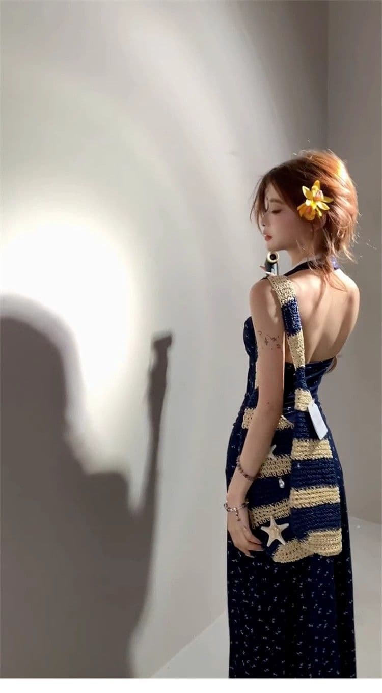 프랑스식 레이스 꽃무늬 행침 목 드레스 2026 년 여름 새로운 허리 수축 품격 디자인 센스 작은 대중 길다 치마 상세 이미지 5