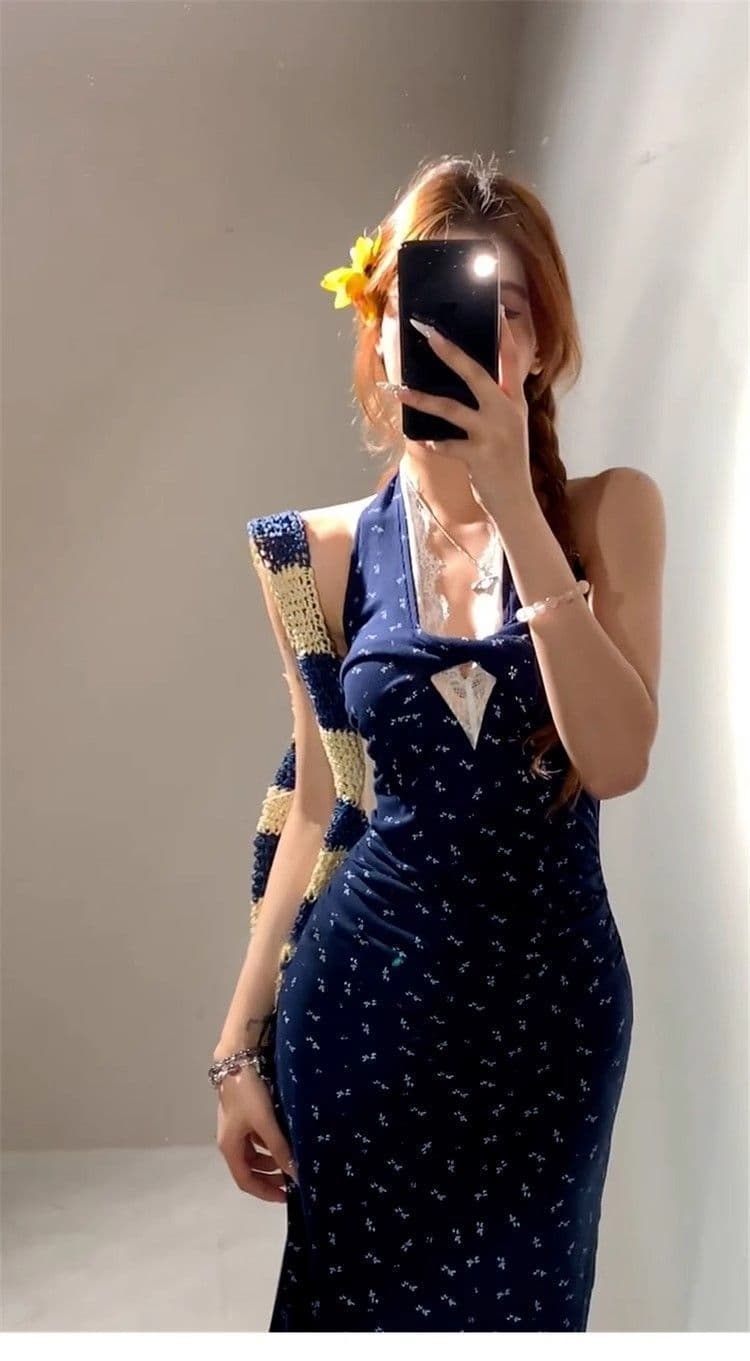프랑스식 레이스 꽃무늬 행침 목 드레스 2026 년 여름 새로운 허리 수축 품격 디자인 센스 작은 대중 길다 치마 상세 이미지 6