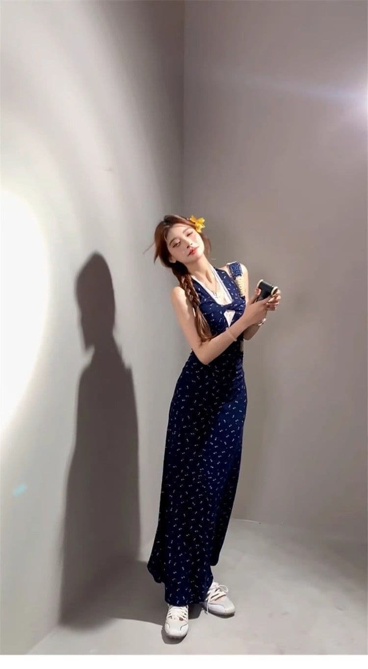 프랑스식 레이스 꽃무늬 행침 목 드레스 2026 년 여름 새로운 허리 수축 품격 디자인 센스 작은 대중 길다 치마 상세 이미지 10
