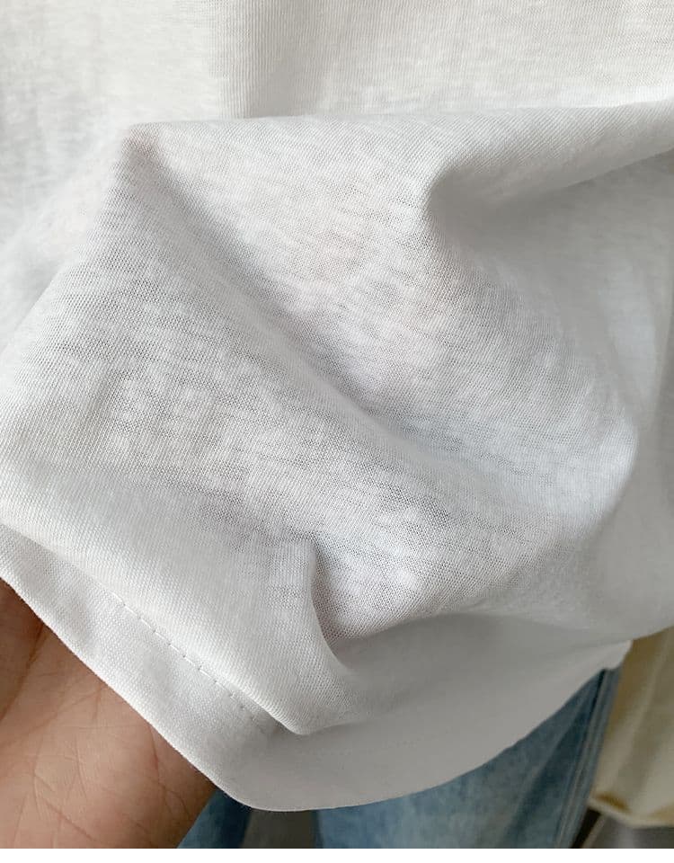 눈꽃 면 특별 빅 사이즈 300 근 후드 반팔 티셔츠 여성 여름 하프 지퍼 모자 셔츠 차가운 센스 맨위 상세 이미지 9