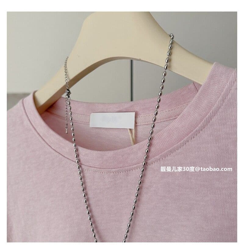 눈꽃 면 특별 빅 사이즈 300 근 한 부서 달콤함 작은 루즈핏 레이스 조각 긴팔 페이크 레이어드 맨위 상세 이미지 7