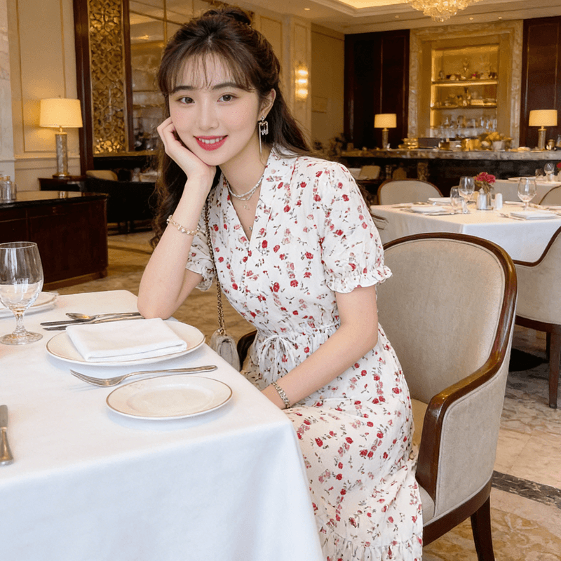 임산부 여름 드레스 드레스 여름 외국 가스 인터넷 유명인 출산 착용 트렌디 매운맛 섹시함 맨위 여름 무릎 아래 길다 치마 트렌디 이미지 4