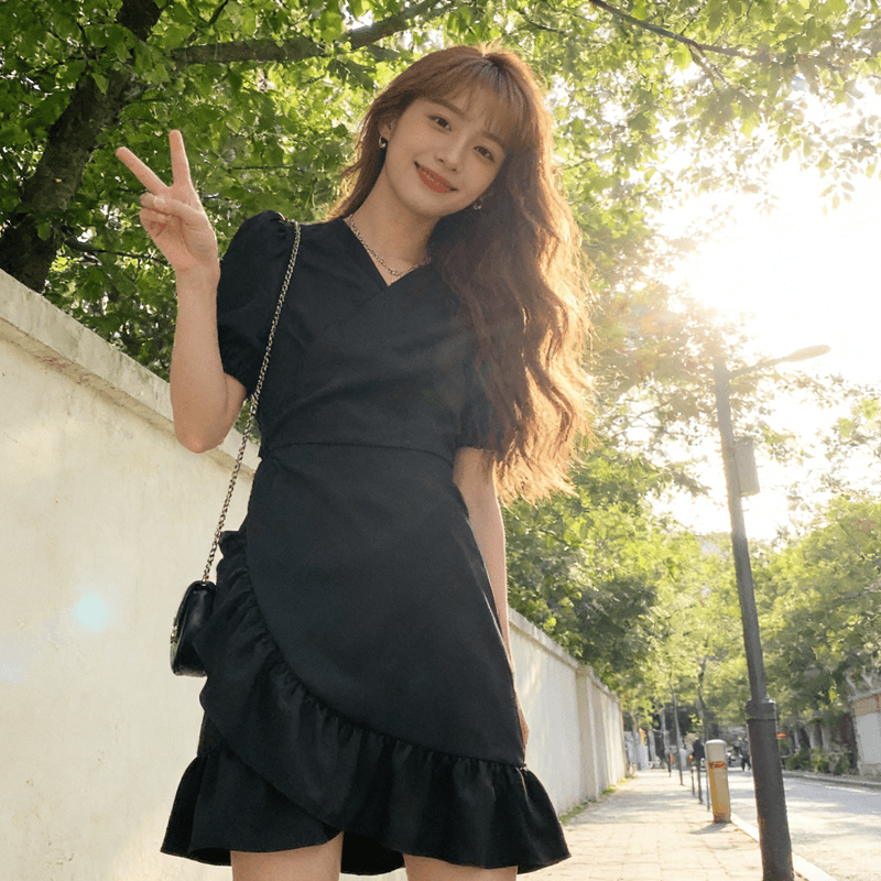 여름 2026 새로운 빅 사이즈 여성 의류 지방 mm 차 휴식 프랑스식 점프 슈트 치마 봄 달콤한 핫걸 마이크로 지방 착용 가져 가라. 튀김 거리 상세 이미지 7