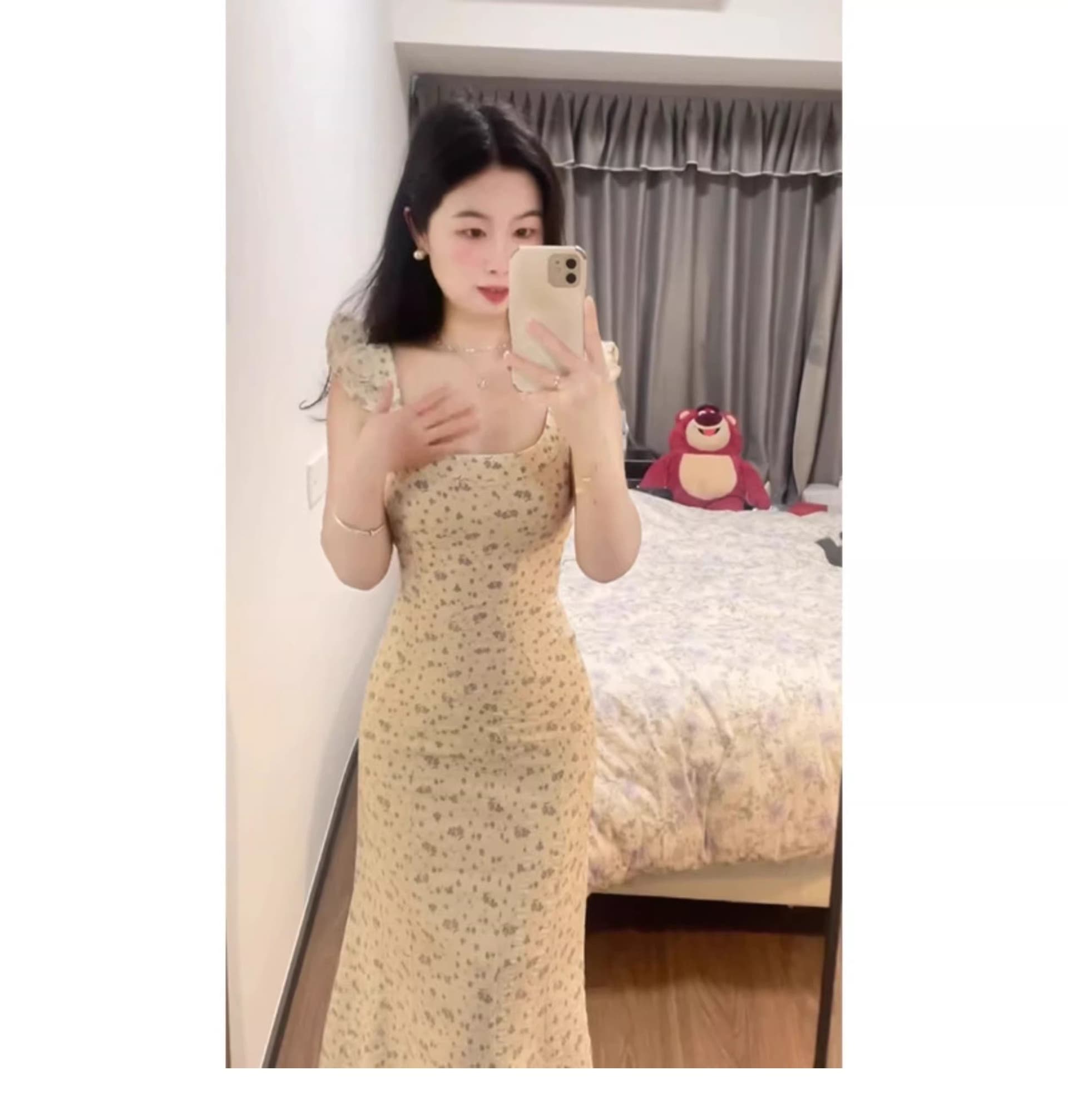 프랑스식 꽃무늬 민소매 여성 드레스 여름 여성 의류 분위기 센스 레트로 허리 수축 슬림해 보이는 길다 치마 2026 새로운 상세 이미지 3