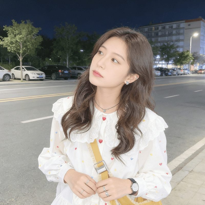 2026 새로운 봄 가을 프랑스식 달콤함 Chic 자수 하트 프릴 베이비 칼라 긴팔 드레스 학생 트렌디 상세 이미지 1