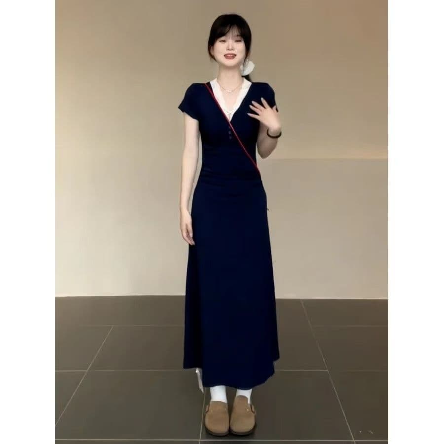 프랑스식 순수한 욕망 바람 새로운 레이스 레이스 드레스 여름 새로운 품격 2026 슬림해 보이는 허리 수축 치마 롱 스커트