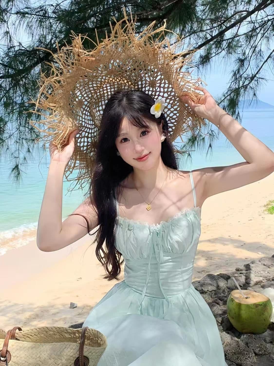 프랑스식 품격 고급 스트랩 백리스 슬립 여성 드레스 삼아 해변가 휴가 해변 한 마디 롱 스커트 상세 이미지 1