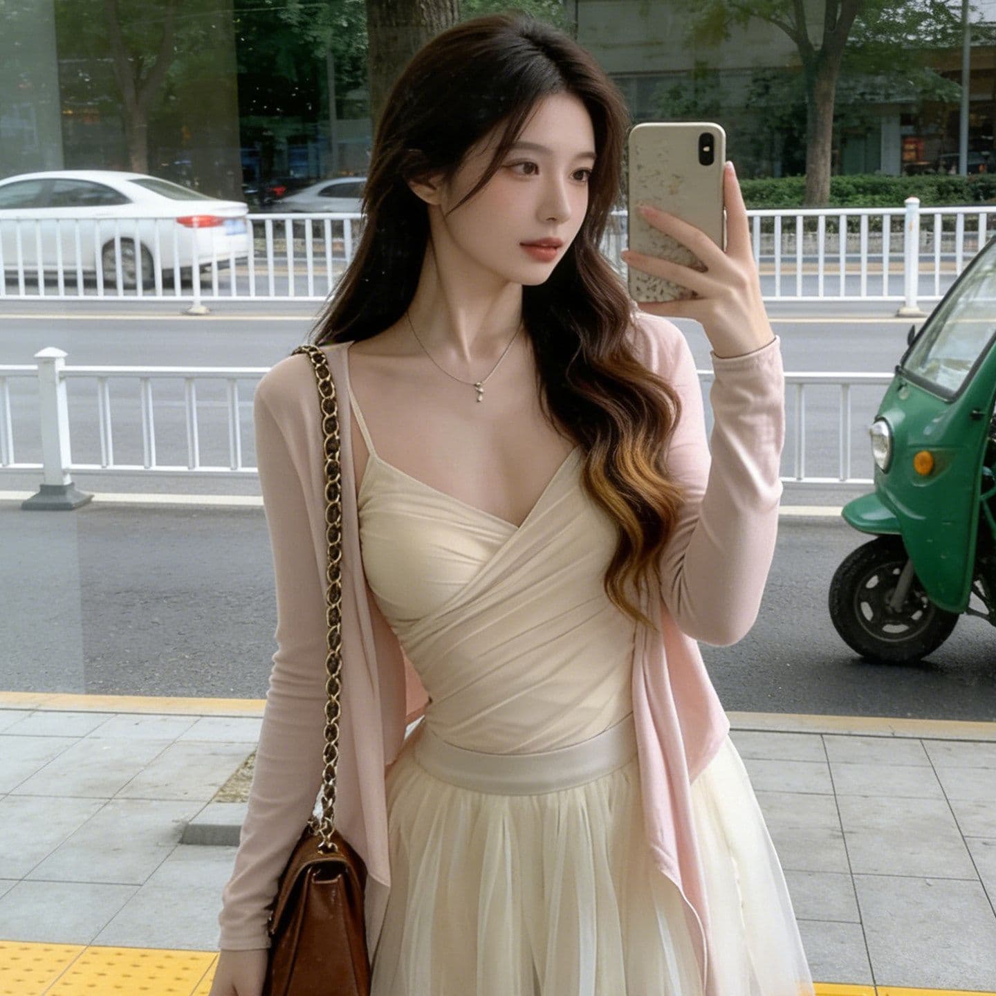 사람들 면 오픈 가디건 폴리 에스터 인터넷 슬립 순수한 욕망 V넥 십자가 망사 캐미솔 여름 부드러운 맨위 이미지 5