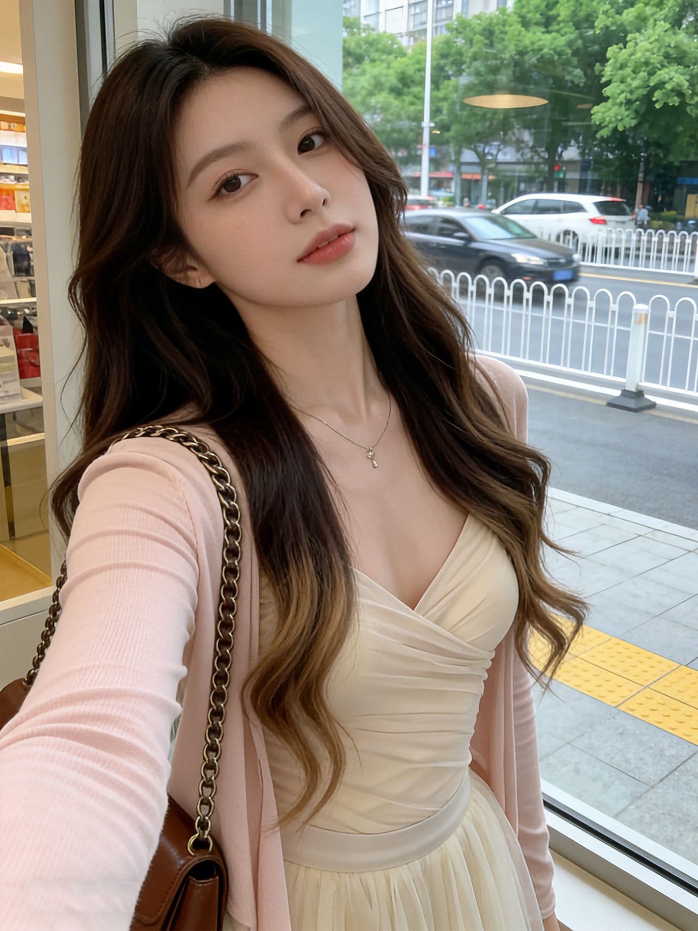 사람들 면 오픈 가디건 폴리 에스터 인터넷 슬립 순수한 욕망 V넥 십자가 망사 캐미솔 여름 부드러운 맨위 상세 이미지 3