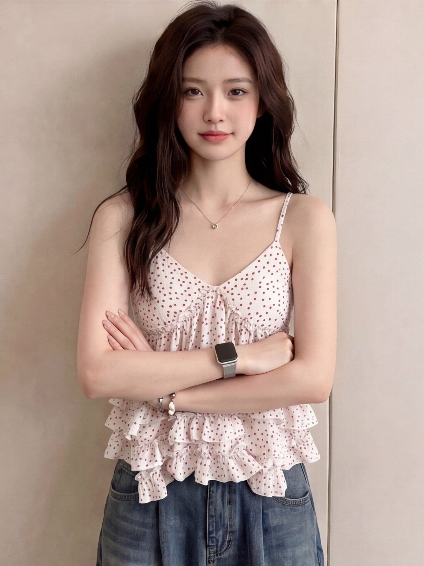주간 실크 원단 네리 명중 가져 가라. 레이스 캐미솔 외출용 핫걸 허리 수축 한 마디 케이크 짧은 치마 맨위 상세 이미지 9