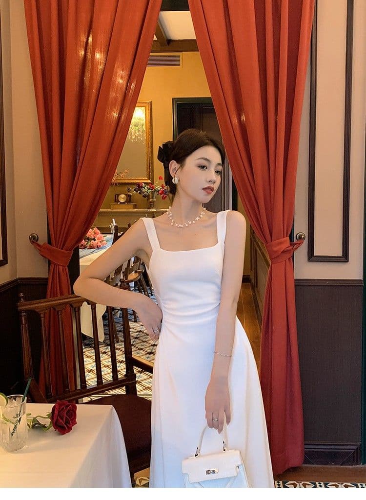 프랑스식 슬립 드레스 2026 여성 새로운 부드러운 Chic 품격 허리 수축 작은 대중 한 마디 첫사랑 샤오 바이 치마 상세 이미지 5
