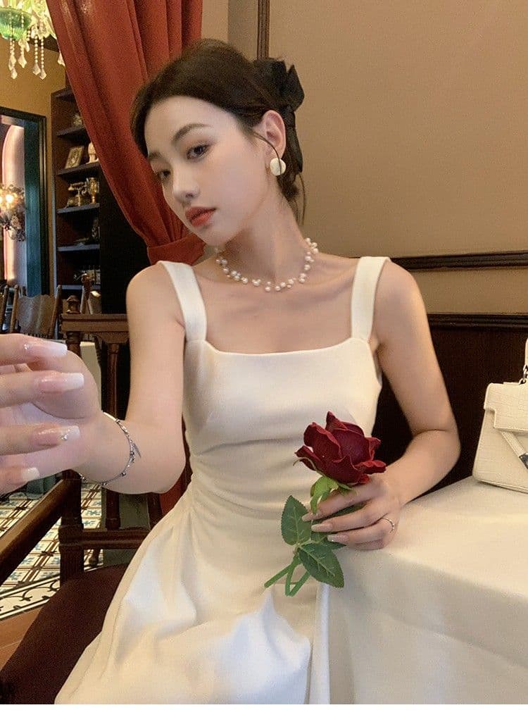 프랑스식 슬립 드레스 2026 여성 새로운 부드러운 Chic 품격 허리 수축 작은 대중 한 마디 첫사랑 샤오 바이 치마 상세 이미지 8