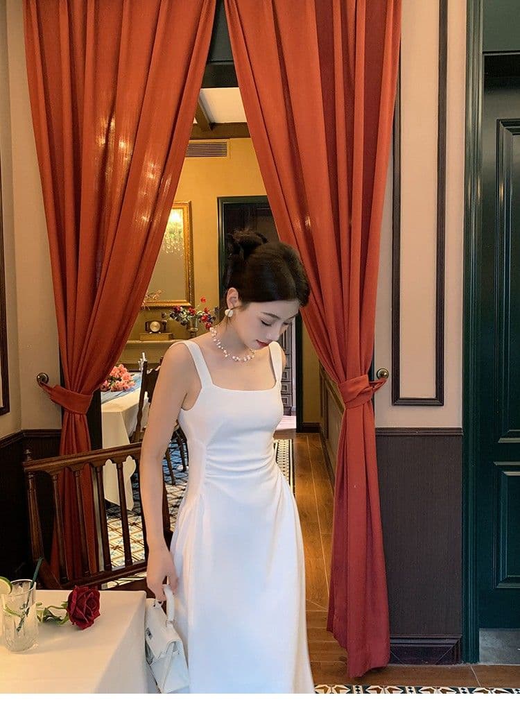 프랑스식 슬립 드레스 2026 여성 새로운 부드러운 Chic 품격 허리 수축 작은 대중 한 마디 첫사랑 샤오 바이 치마 상세 이미지 10