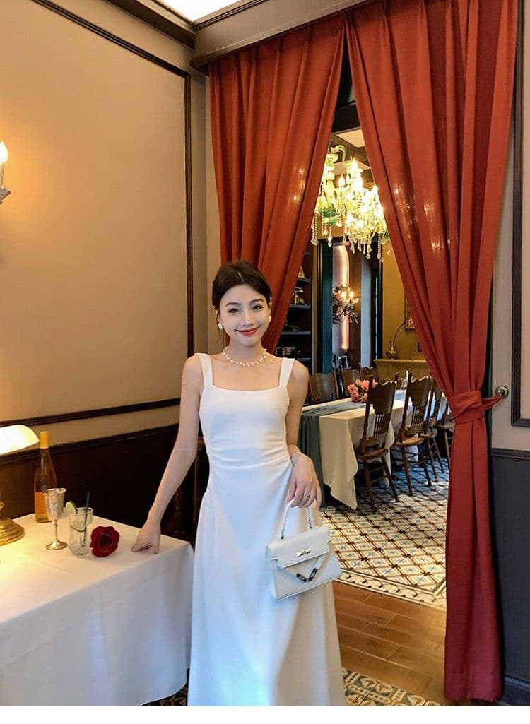프랑스식 슬립 드레스 2026 여성 새로운 부드러운 Chic 품격 허리 수축 작은 대중 한 마디 첫사랑 샤오 바이 치마 상세 이미지 13