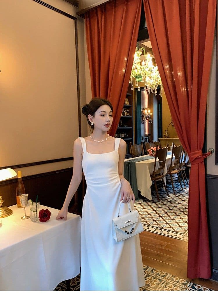 프랑스식 슬립 드레스 2026 여성 새로운 부드러운 Chic 품격 허리 수축 작은 대중 한 마디 첫사랑 샤오 바이 치마 상세 이미지 15