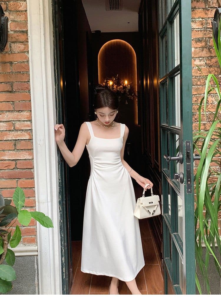 프랑스식 슬립 드레스 2026 여성 새로운 부드러운 Chic 품격 허리 수축 작은 대중 한 마디 첫사랑 샤오 바이 치마 상세 이미지 20